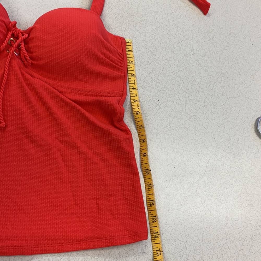 Jessica Simpson solid Tie Front Tankini - Picture 4 of 4